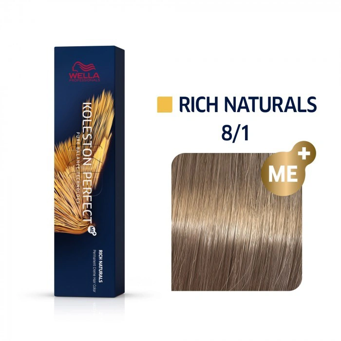 Wella Koleston Perfect Me+ Hajfesték - 8/1 - 60ml - Hamvas Világosszőke képe 1